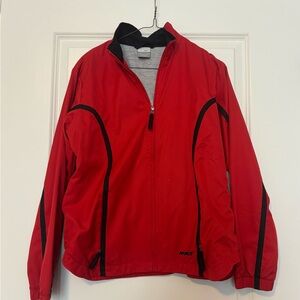 Nike women’s Red windbreaker full zip Jacket size small